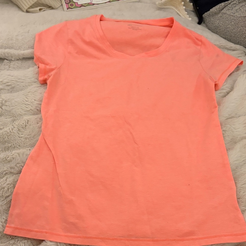 No Boundaries Women's Bright Coral Short Sleeve Tee